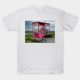 Pink Bus-stop, Unst, Shetland T-Shirt